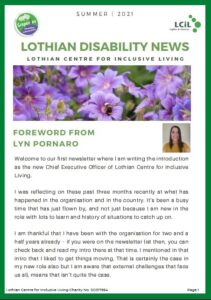 Lothian Disability News - Summer 2021 Edition Thumbnail