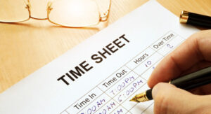 Image of a timesheet