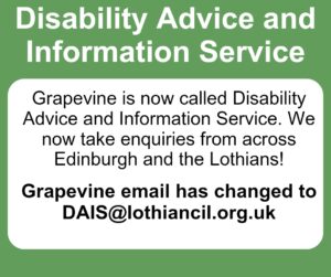 Grapevine is now called Disability Advice and Information Service
