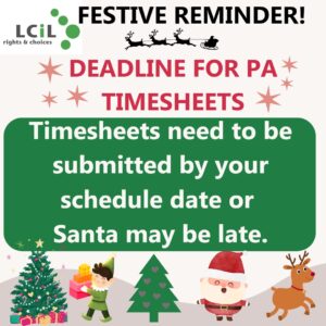 Image reminding people to submit timesheets